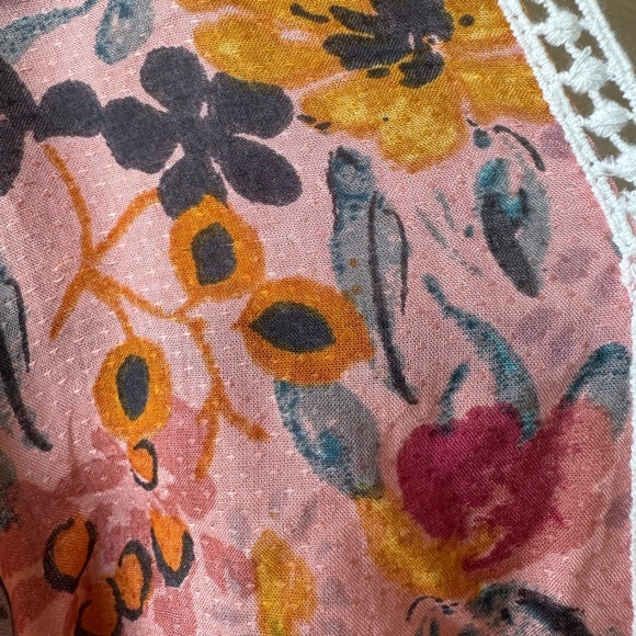 Anthropologie Maeve Floral Peasant Boho Blouse XS Square Neck EUC - Picture 12 of 13